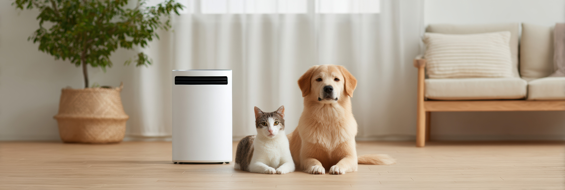 Pet air purifier improving indoor air quality